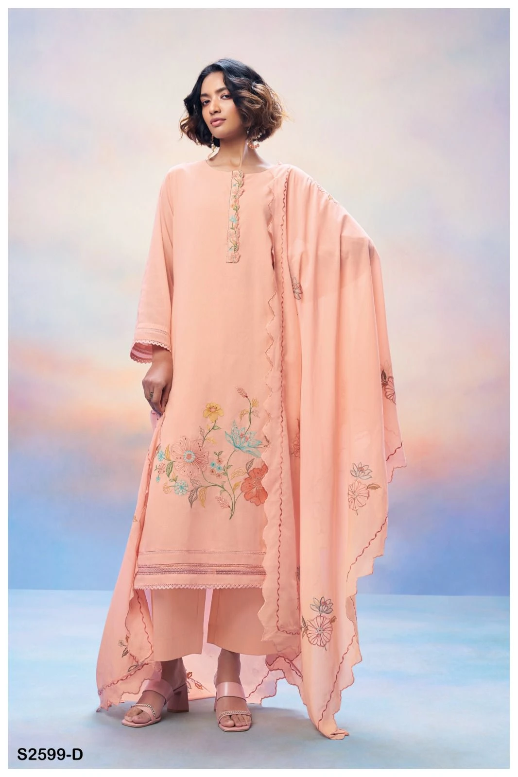 Ganga Anwita 2599 Premium Voil Solid Wholesale Fancy Salwar Suit Catalog — Wholesale Salwar Suits, Ganga wholesale from Surat - Gallery Image 2